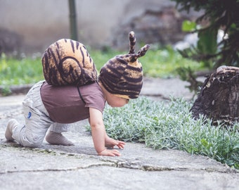 Schnecke Karnevalskostüm, Schneckenhaus und Schneckenhut, Kind Verkleidung, für Mädchen, Jungen, Kleinkinder, Baby Schnecke Kostüm