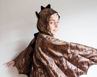 Kids Halloween Costume, Dragon Costume, Party Fairy Tale Dragon Costume, Dragon Skin,  Copper Brown,  Rosenmontag Kostüm, Kids Dress Up