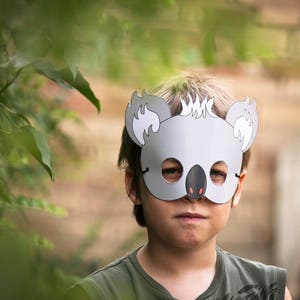 Printable Koala Mask, Halloween Mask, Kids Party, Instant Download