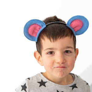 Orejas de oso azul / Diadema de osito unisex / Regalo de fiesta de cumpleaños