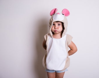Hamster Halloween Costume, Beige Mouse Halloween Costume, Party Costume, For Boys or Girls, Toddler Costume