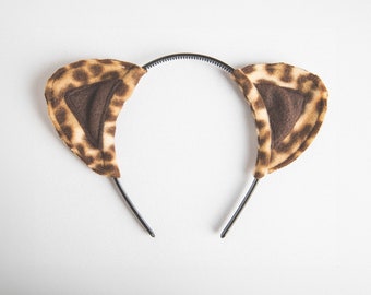 Leopard Ohren / Leopard Stirnband / Leopard Kostüm / Leopard Cosplay / Leopard Halloween Kostüm / Geschenk unter 15