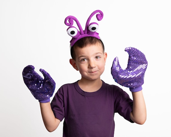 Disfraz de cangrejo morado brillante, accesorio de foto para niños o adultos,  juego de simulación de cangrejo morado, conjunto de Halloween de cangrejo -   España