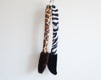 Animal Tails Party Pack - Set of 2, Giraffe, Zebra, African Animals, Birthday Party Set