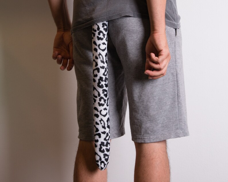 Snow Leopard Headband and Tail White Leopard Pretend Play Etsy