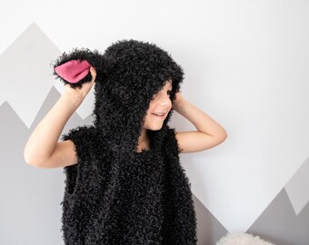 Costume da pecora nera, costume di Halloween per bambini piccoli