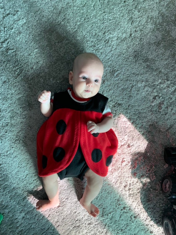 Baby Ladybug Costume, Infant Girl 1st Halloween Costume, Newborn