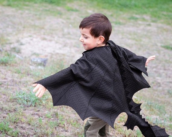 Black Dragon Wings, Kids Party Dragon Costume, Black Scaly 3D Fabric - Etsy  Denmark