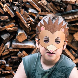 Hedgehog Printable Mask, Halloween Mask, Kids Party, Instant Download