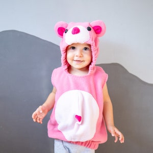 Pink Bear Costume, Toddler Girl Halloween Costume, Girls Bear Costume, Bear Party Costume