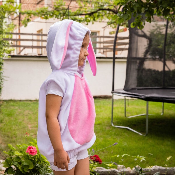 Kids Bunny Costume, Rabbit Halloween Costume, Party Costume, Halloween Costume for Boys or Girls, Toddler Girl Costume, Karneval de Purim