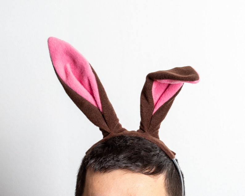 Rabbit Ears Headband Bunny Head Band Brown Hare Ears Hare | Etsy