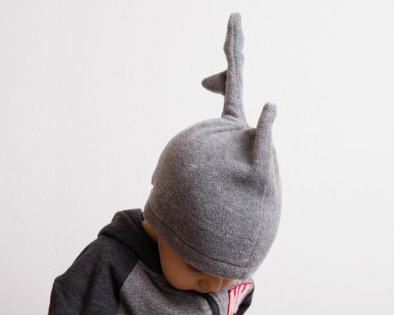 Shark Hat Shark Fin and Tail Polar Fleece Gray Hat Hat for - Etsy