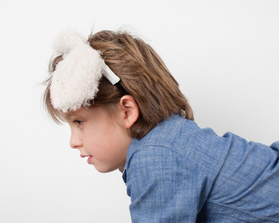Cerchietto Per Capelli In Peluche Con Orecchie Di Pecora - Accessorio Moda Per Donne, Ragazze E Bambine - Colori: Nero, Bianco, Rosa, Rosso, Kaki - 5