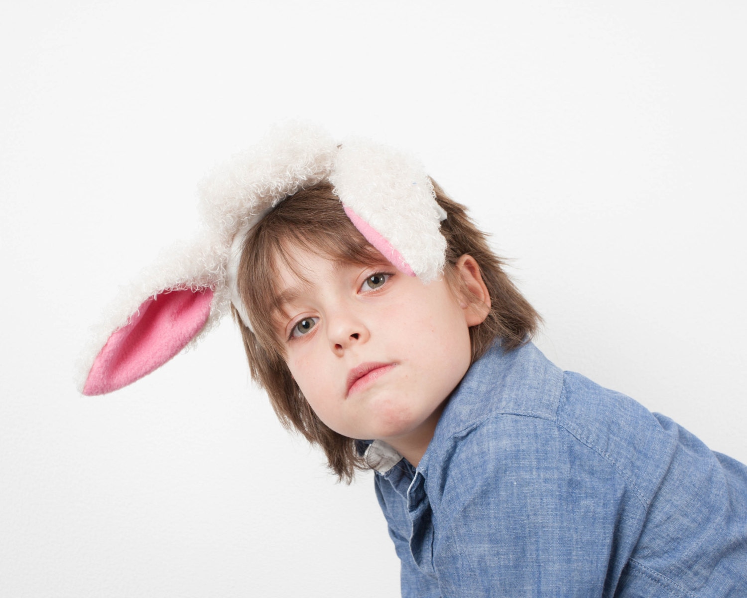 Amosfun Pluche hoofdband met oren, shofar schapenshorn