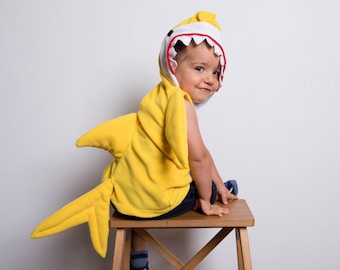 Yellow Shark Costume, Baby Halloween Costume, Party Costume, Halloween Costume for Boys or Girls, Toddler Costume, Baby Costume