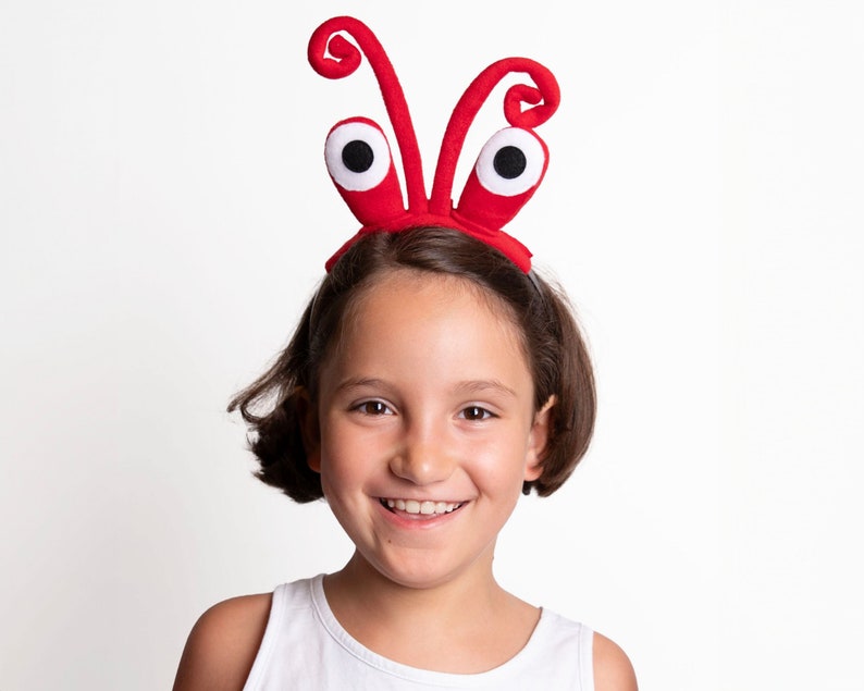 Crab Costume, Crab Eyes Headband and Crab Claws, Red, Green, Orange, Purple, Blue, Children's or Adult's Photo Prop, Halloween Costume Headband