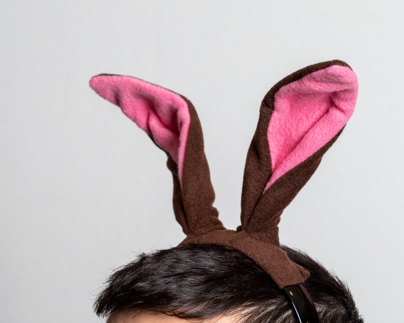 Rabbit Ears Headband Bunny Head Band Brown Hare Ears Hare | Etsy