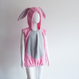 Rosa Kaninchenkostüm, Hasen-Halloween-Kostüm, Partykostüm in Pink, Halloween-Kostüm für Jungen oder Mädchen, Kleinkinderkostüm, Woodland