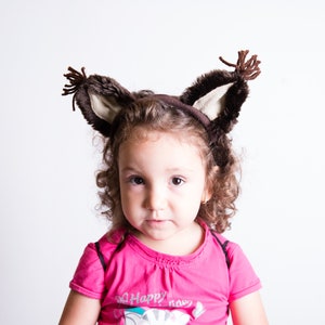 Squirrel Ears Headband, Squirrel Costume, Brown Ears Head Band, Children's or Adult's Photo Prop, Pretend Play