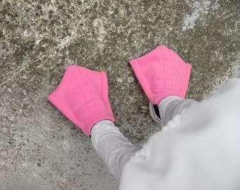 Flamingo Feet Shoe Covers - fun add on accessory for your Flamingo Halloween Costume or for pretend play, For Adult Flamingo Costume