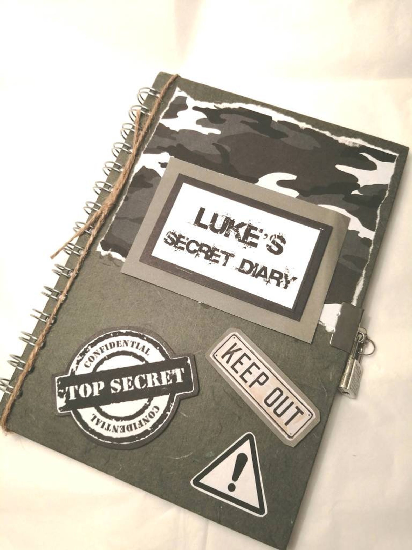 Personalised Boy's Secret Lockable Diary. Etsy