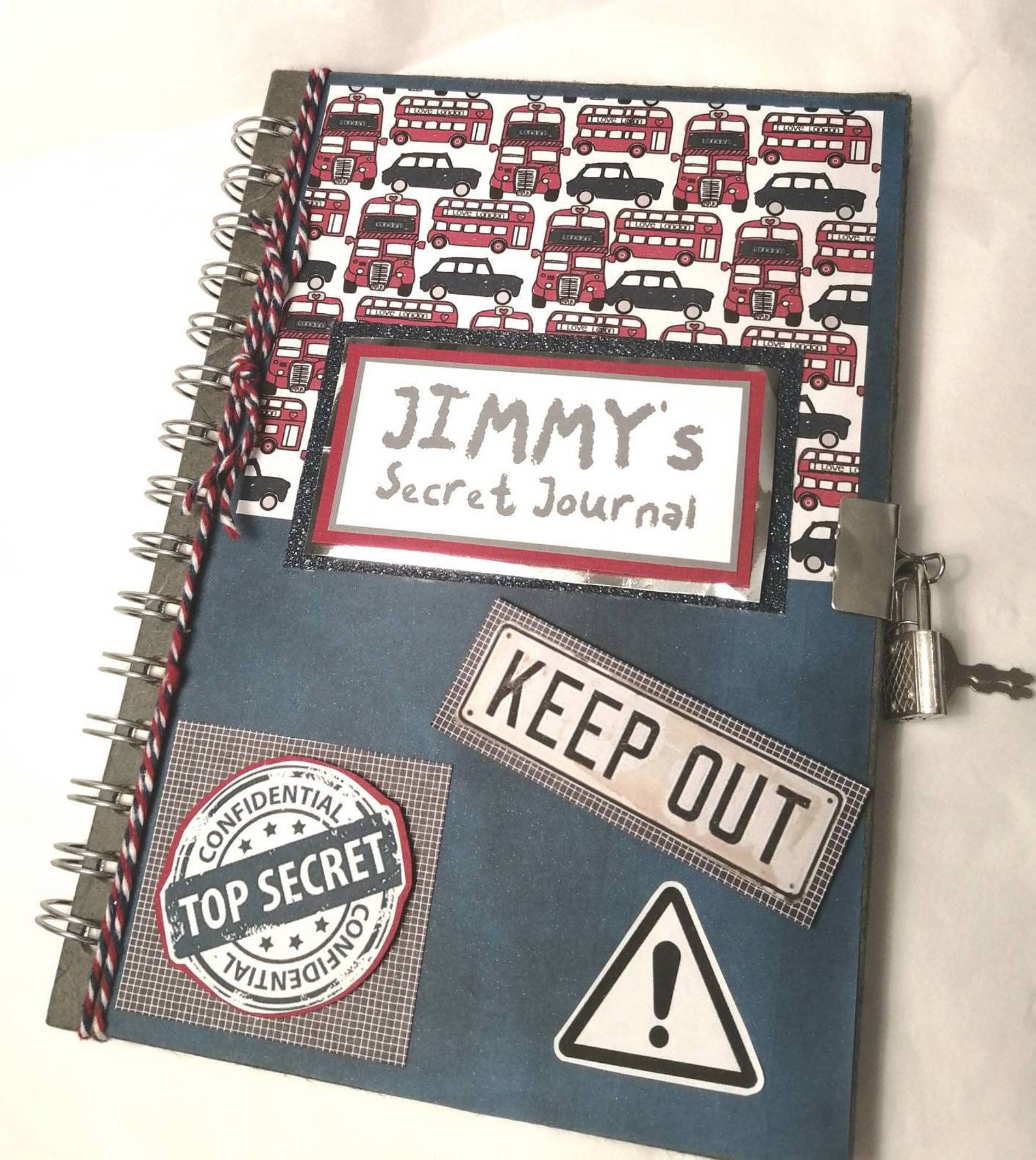 Personalised Boy's Secret Lockable Diary. Etsy