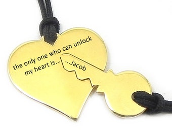 KSUKTSW 1 Coppia Collana di Coppia a Forma di Cuore, Collana di Coppia Key Patchwork, Regalo Romantico per Coppia Lui Lei Fidanzato Fidanzata, Regalo per San Valentino, Anniversario e Natale