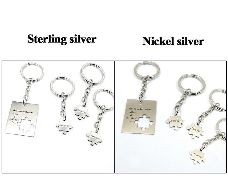 Puzzle Keychain Set 4 Keychains Set Matching Keychains Etsy