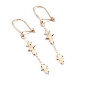 Brincos banhados a ouro rosa em prata esterlina com corte de contorno soundwave 35mm + QRcode impresso em cartão Solicitações de reabastecimento ativo: 0