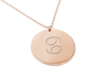 Collar del zodiaco en plata bañada en oro rosa: Aries, Tauro, Géminis, Cáncer, Leo, Virgo, Libra, Escorpio, Sagitario, Capricornio, Acuario, Piscis.