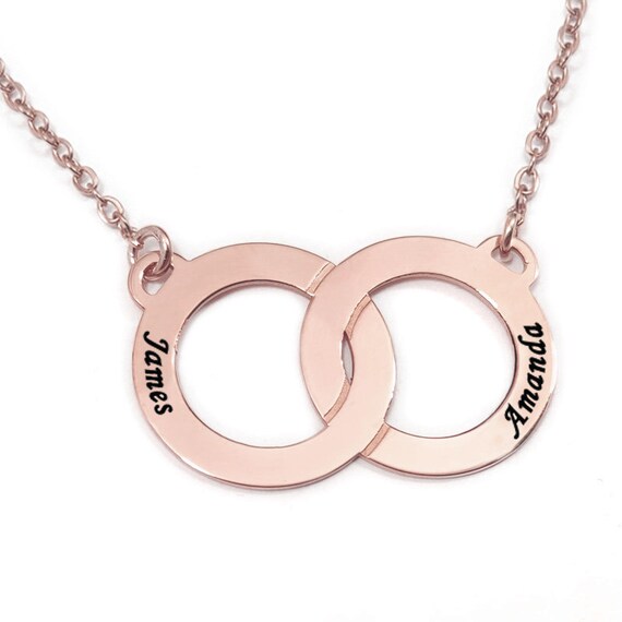 Colgante anillos entrelazados hotsell