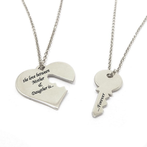 Key Necklace Mother Daughter 