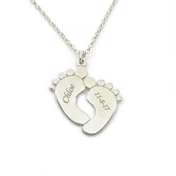 new mom necklaces baby's name