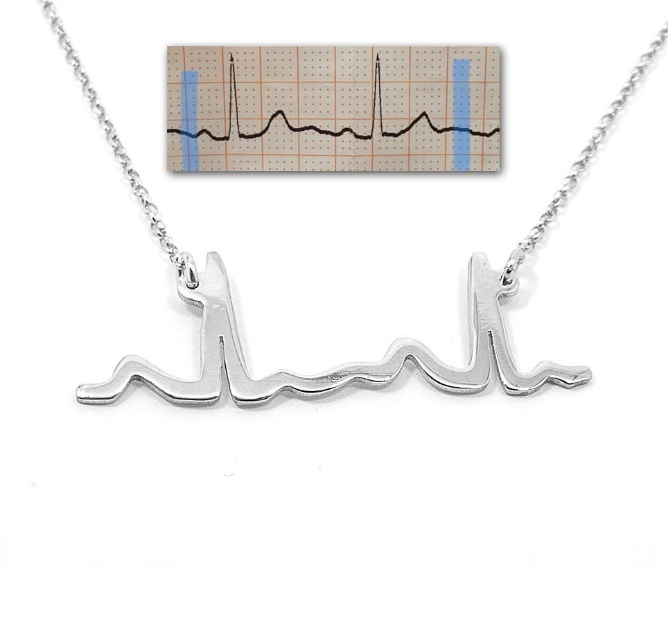 Heartbeat collection necklace platinum plated sale