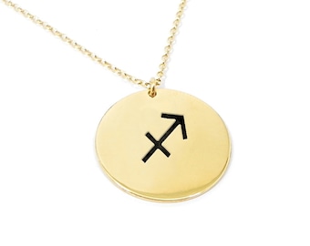 Collar del zodiaco en plata bañada en oro pintado, Aries, Tauro, Géminis, Cáncer, Leo, Virgo, Libra, Escorpio, Sagitario, Capricornio, Acuario, Piscis
