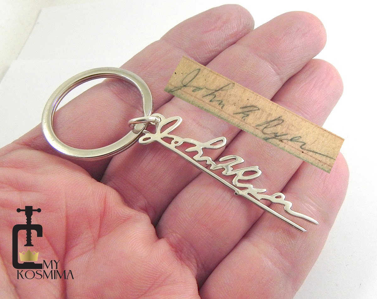 Personalized Name Keychain in Sterling Silver - MYKA
