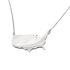 Collier de campagne en argent sterling, collier d'État, collier n'importe quelle carte, collier de ville, collier de ville