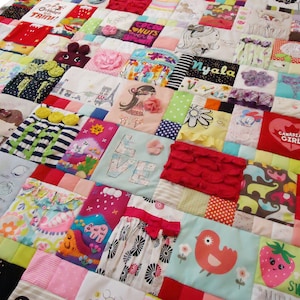 XL Throw | 60x74 | Baby Clothes Quilt | Memory Quilt