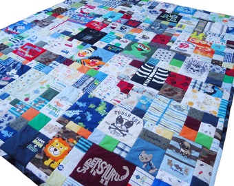 Double | 80x90 | Baby Clothes Quilt | Memory Quilt