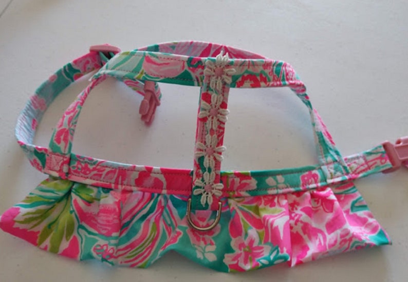 Custom Dog Harness Dog Clothing Dog Dress Dog Harness Dog Harnesses Cute Dog Clothes image 2