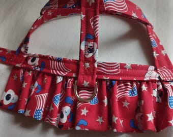 Personalisiertes Hundegeschirr - Haustierkleidung - Patriotischer Hund