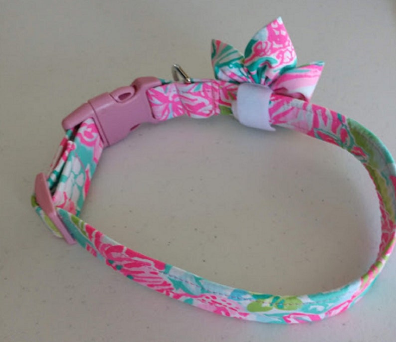 Girl Dog Collar and Lead Adjustable Dog Collar Small Dog Etsy