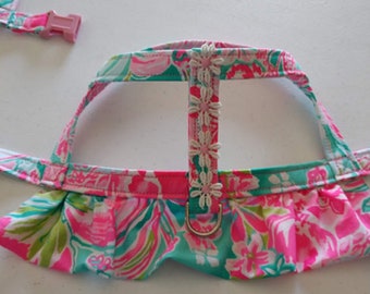 Custom Dog Harness and Leash - 4 foot Leash - Dog Clothing - Hot - Dog Dress - Dog Harness - Cute Dog Clothes