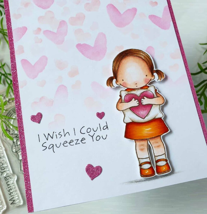 I Wish I Could Squeeze You Social Distancing Valentines Day Card I Love you card Handmade card