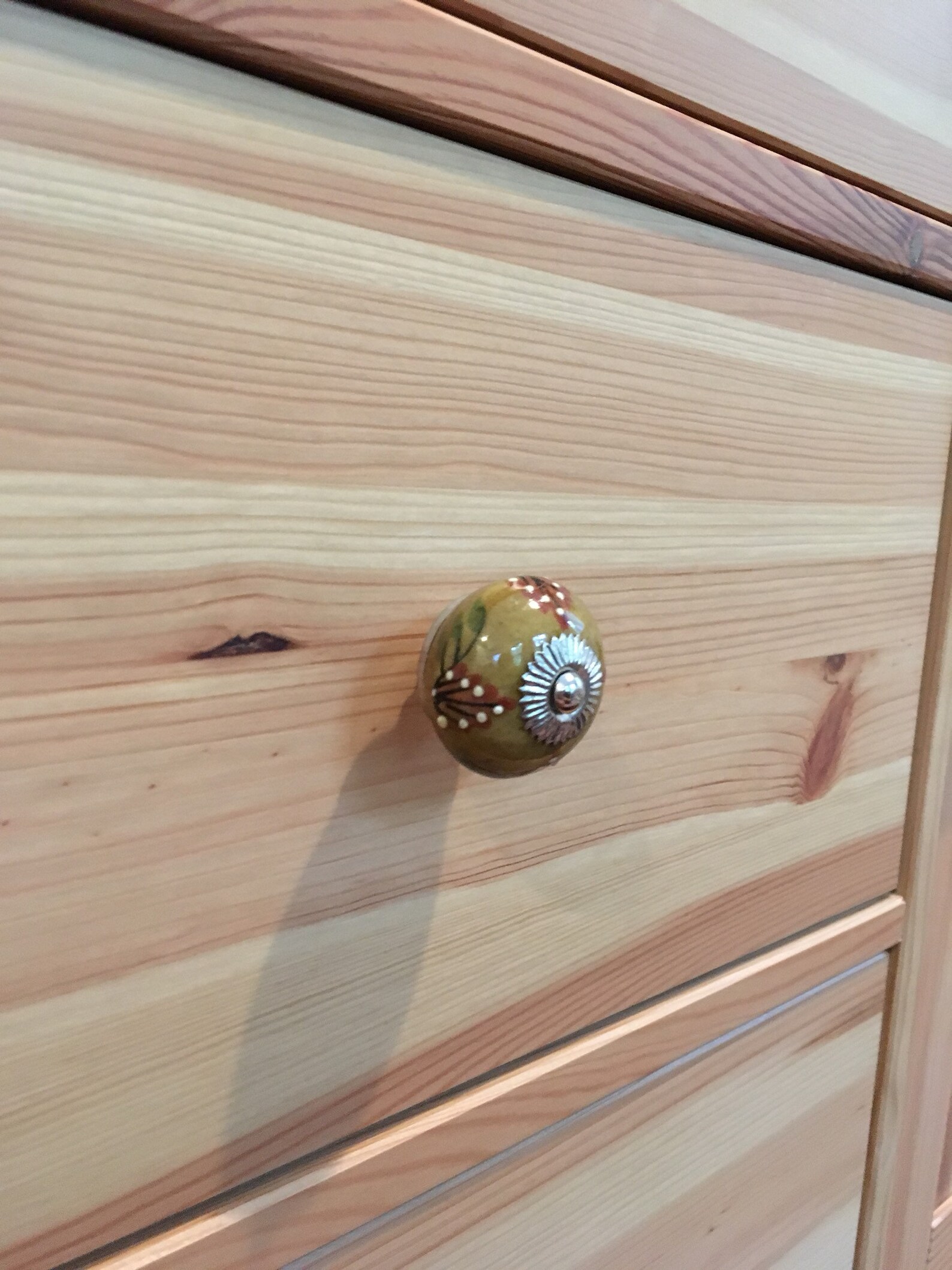 Perilla de muebles de gabinete de cerámica pintada a mano | Etsy