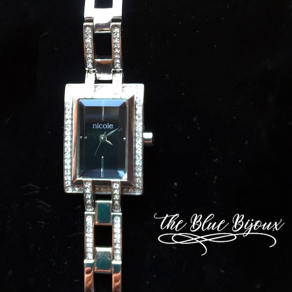 Nicole Miller Watch | Fashion Watch | Rhinestone Watch | Rectangle Watch | Ladies Watch | Women's Watch