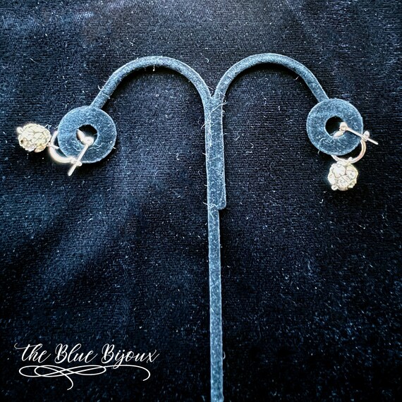 Vintage Rhinestone Earrings | Vintage Hoop Earrin… - image 5