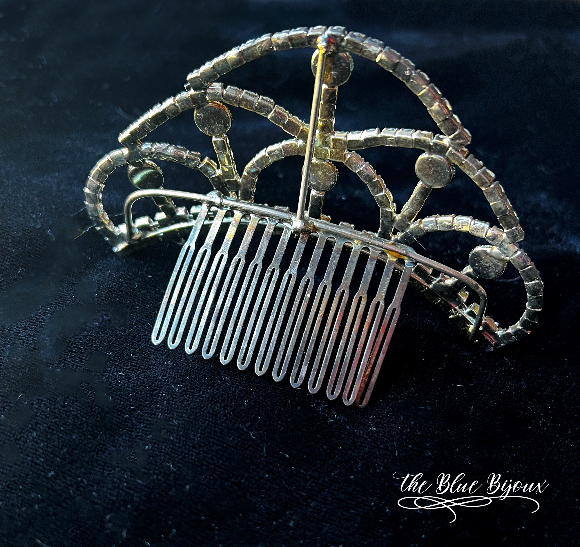 Vintage Silver Rhinestone Princess Wedding Tiara Crown Headpiece with Hair Combs Amazon.com: FASNAHOK Tall Crowns for Women Princess Silver  main image 2