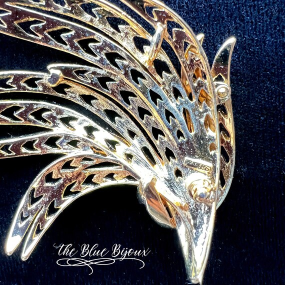 Monet Feather Brooch | Gold toned Brooch | Monet … - image 2